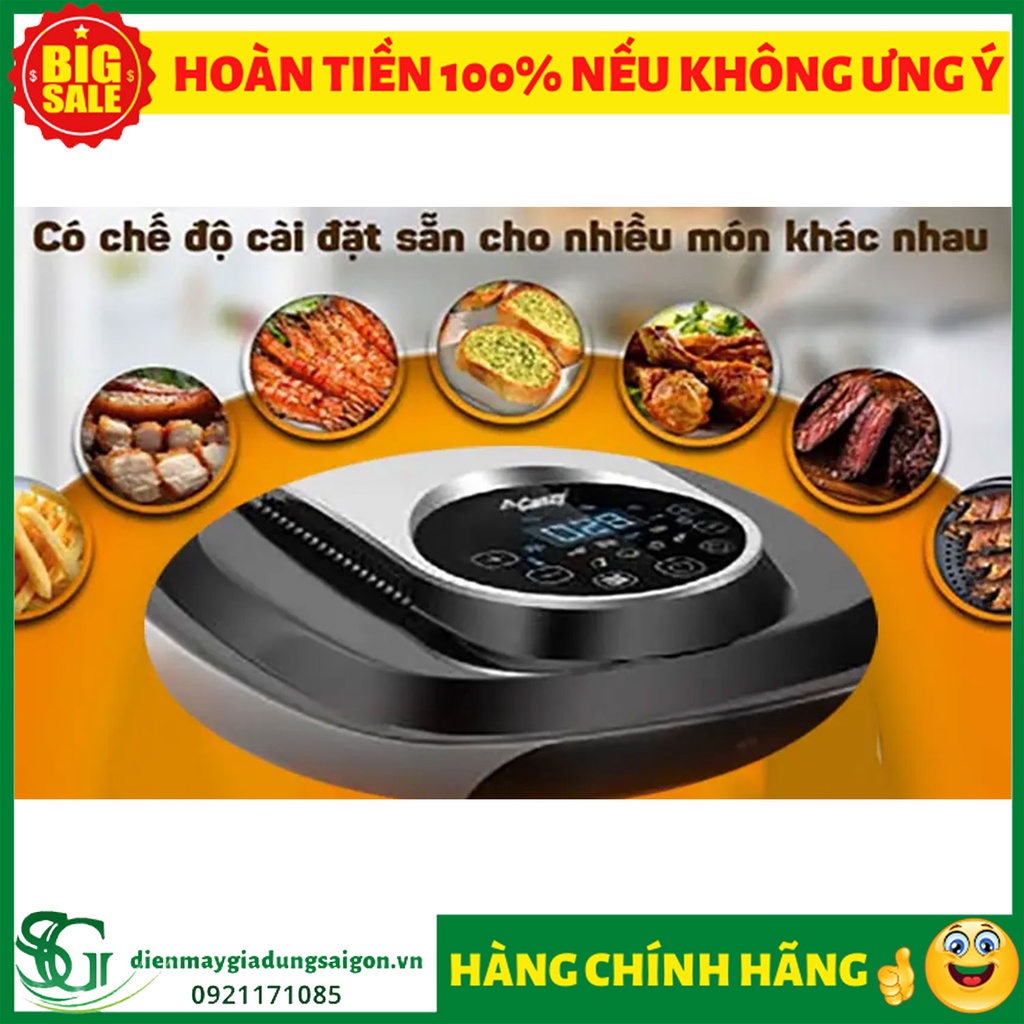 Nồi Chiên Không Dầu Canzy CZ FR06A -6.5L-1400W-Điều Khiển Cảm Ứng-Nhập Khẩu Malaysia-đẹp, Bảo Hành 24 Tháng Chính Hãng