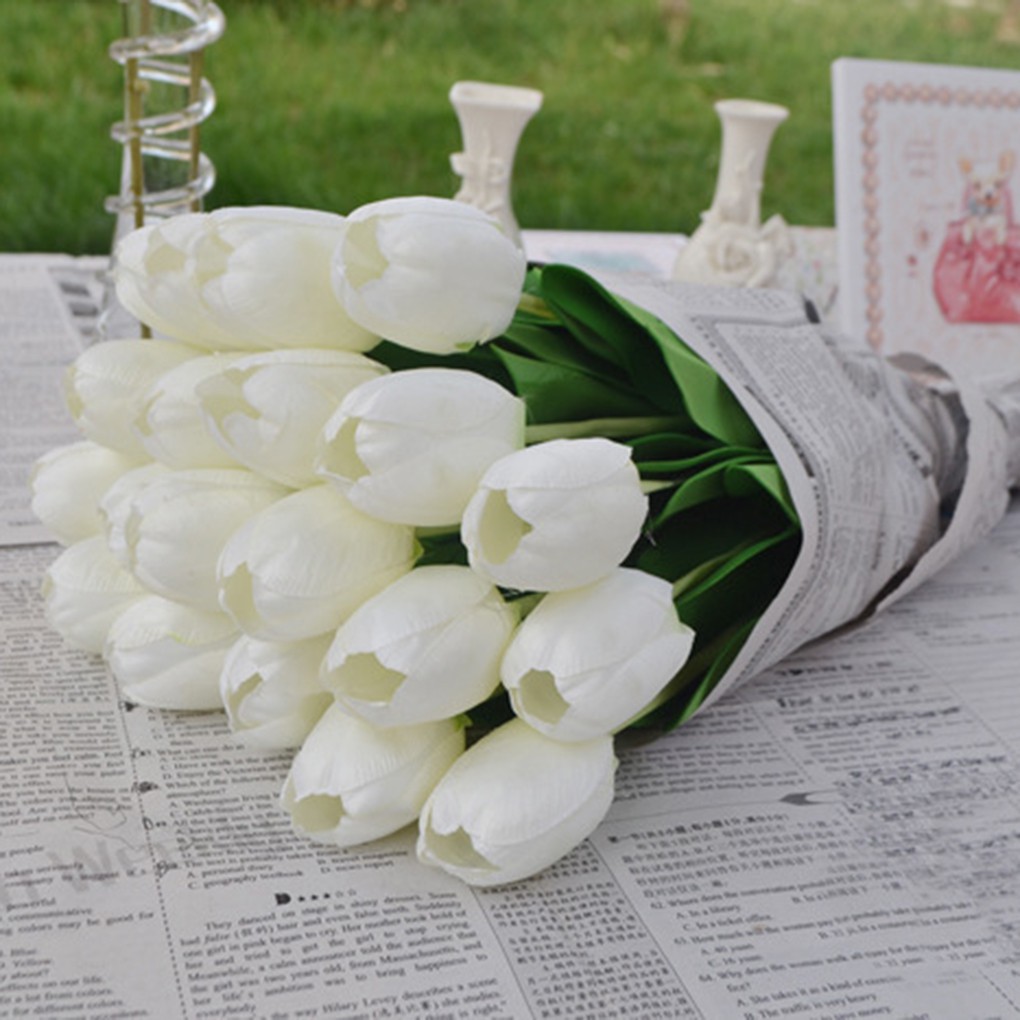 Bộ 2 hoa tulip giả trang trí