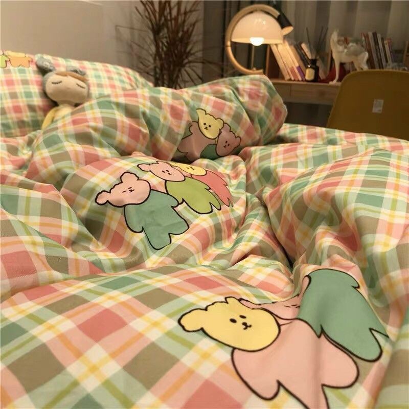 Bộ cotton poly Gấu Sắc Màu