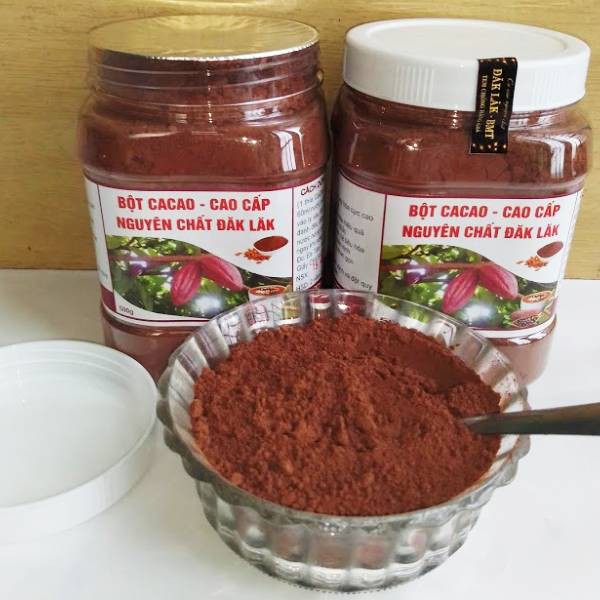 Combo 1kg Bột Cacao Nguyên Chất Đăk Lăk Loại 1: Thơm ngon, Bổ Dưỡng, Vị Đậm Đà