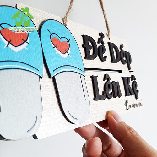 Bảng gỗ decor trang trí nhà cửa Mẫu BM_163 ĐỂ GIÀY DÉP LÊN KỆ