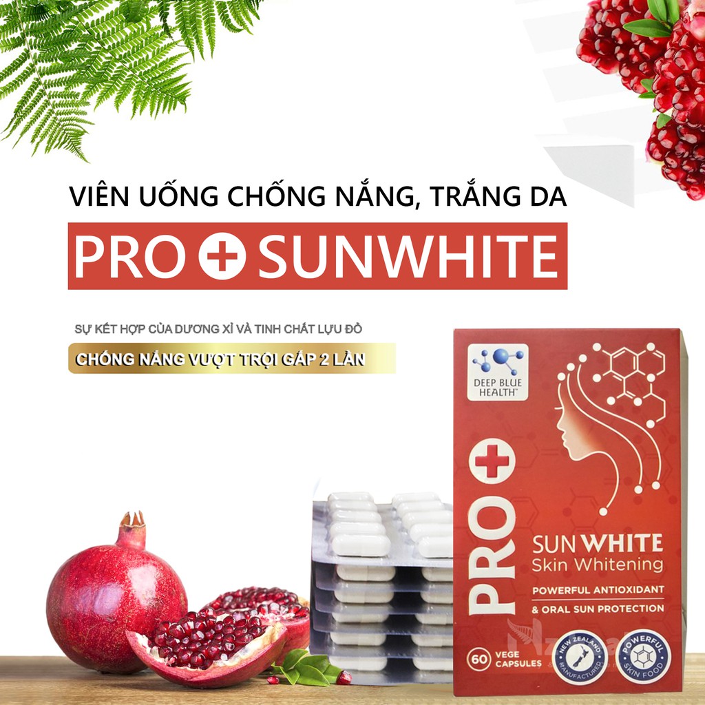 Viên uống chống nắng Pro Sun White 60 viên