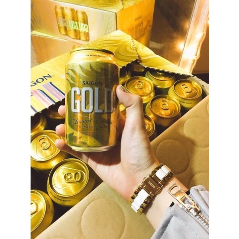 [MỚI TẾT 2022] Bia sài gòn Gold vàng lon 330ml.