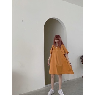 D03 - Đầm babydoll vàng cam