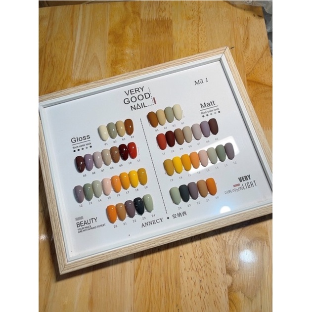 Set sơn gel 24 màu cao cấp kèm bảng màu như hình