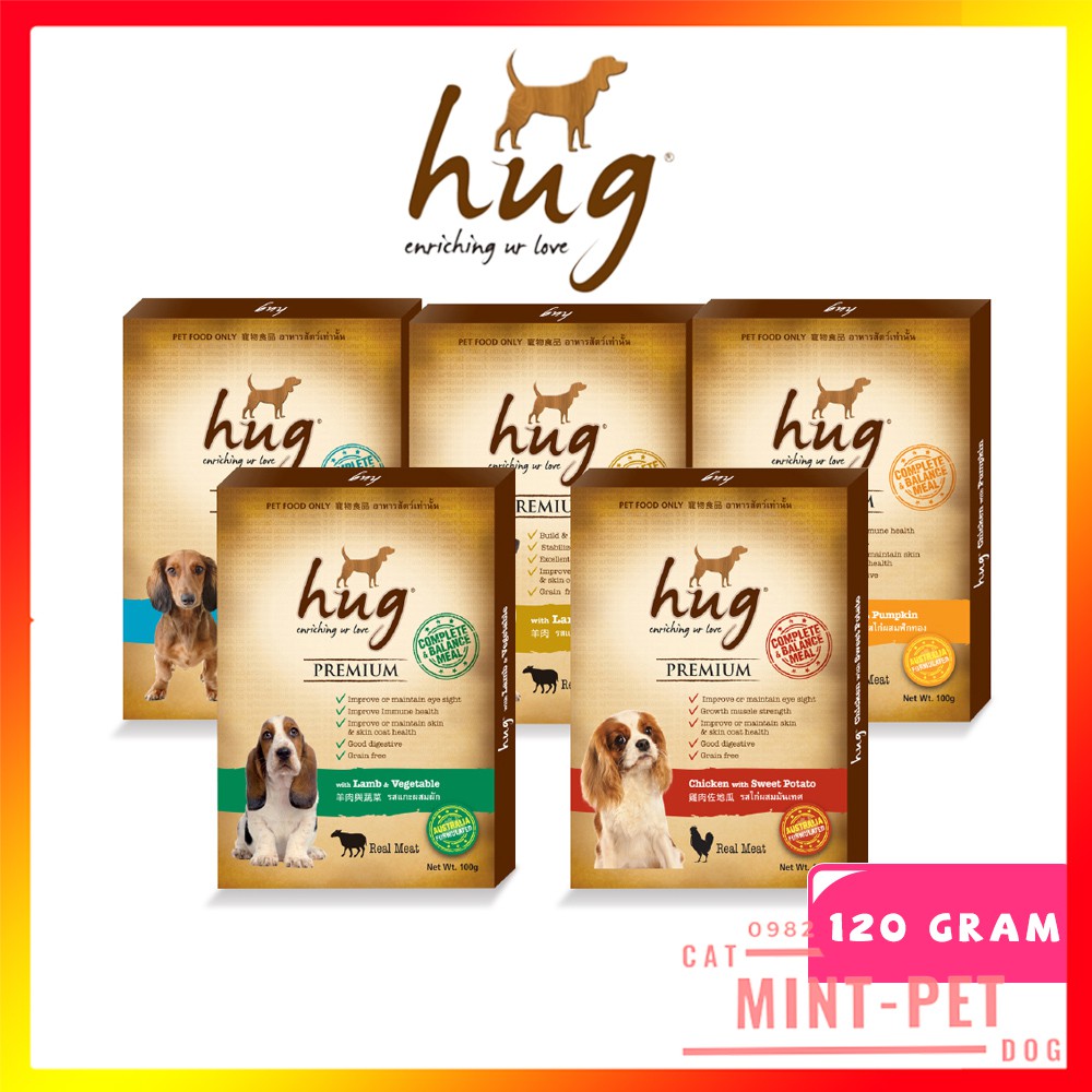 Thức Ăn Pate Dinh Dưỡng HUG cho Chó Gói 120 Gram #MIntPet