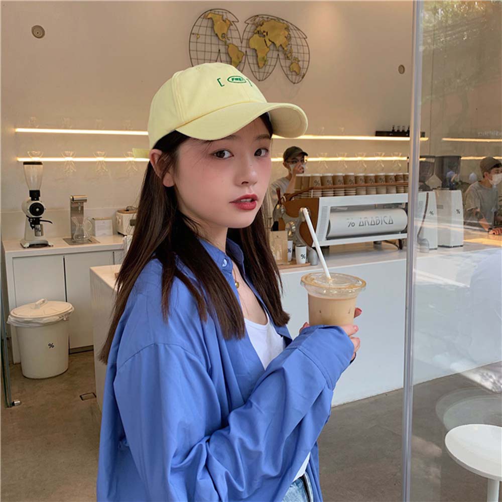 Mũ Lưỡi Trai Thêu Chữ Thiết Kế Đơn Giản Phong Cách Hip Hop Hàn Quốc Thời Trang Mùa Hè Cho Nam