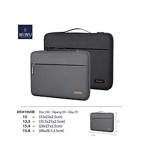 Túi Chống Sốc Wiwu Pilot Laptop Sleeve Dành Cho Laptio, Ultrabook Chất Liệu Vải Sợi Nylon Cao Cấp - Hàng Chính Hãng
