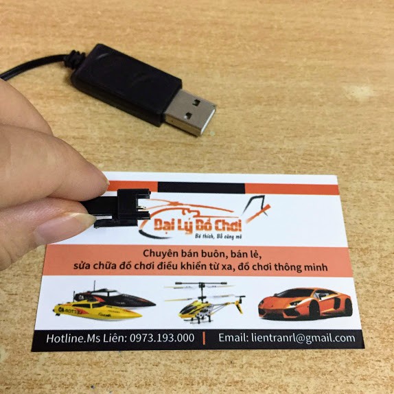 Dây sạc usb 3.7v chân càng cua đen sm 2p