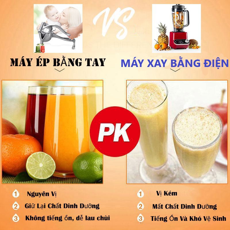 Máy ép trái cây hoa quả bằng tay làm nước rau củ cầm tay đa năng ép hoa quả cầm tay nhỏ gọn tiện dụng