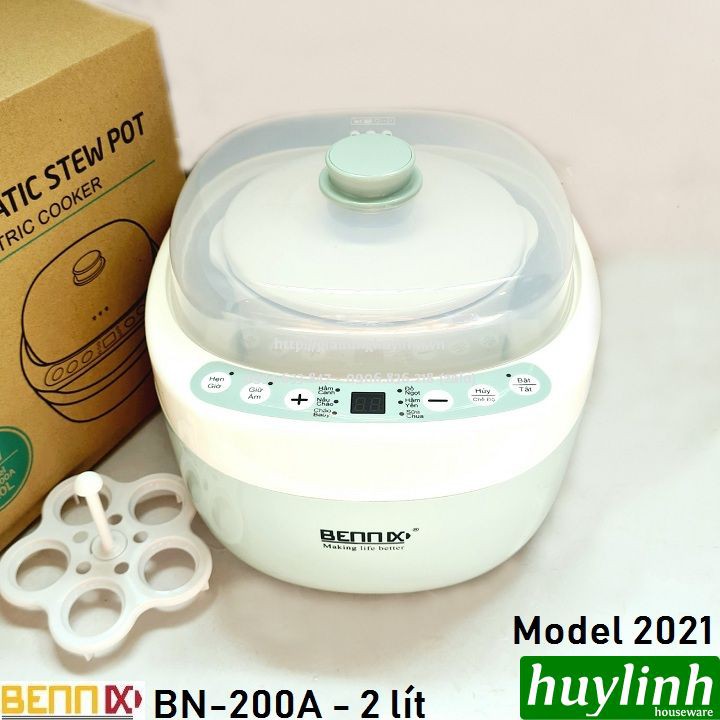 Nồi chưng yến, hấp cách thủy Bennix BN-200A - 2 lít