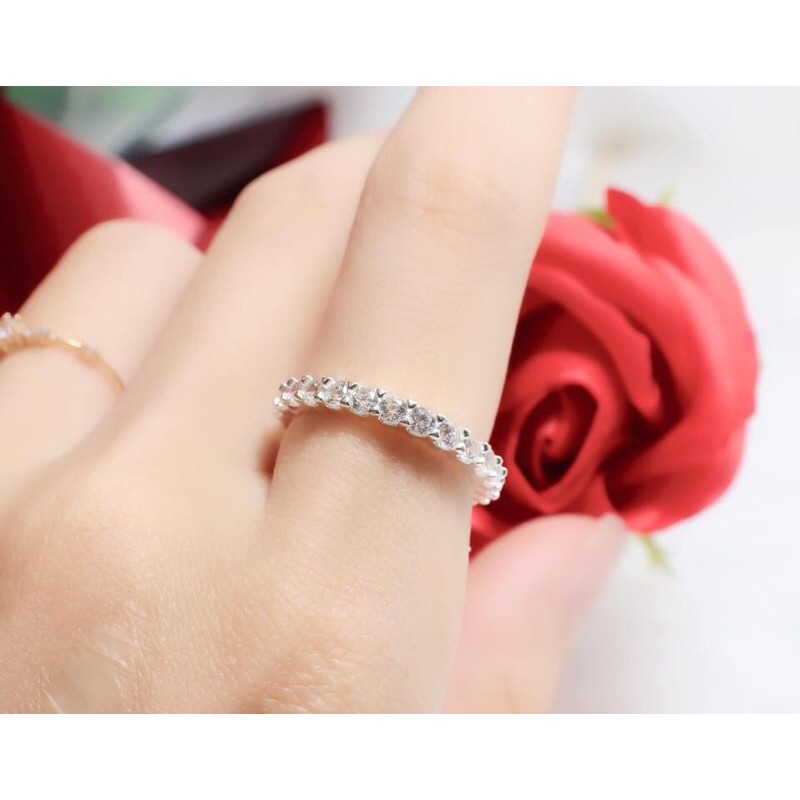 NHẪN NỮ FULL ĐÁ CỰC XINH- CHUẨN BẠC TA