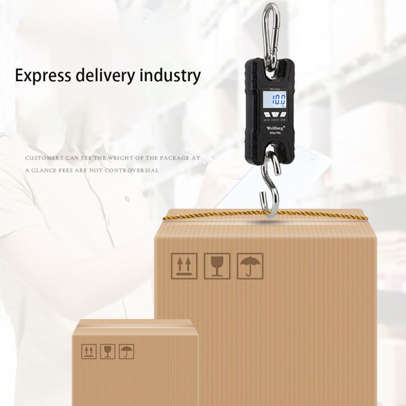 Cân Điện Tử Màn Hình Lcd 500Kg / 1000 Lb Có Móc Treo Tiện Dụng