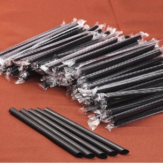 Ống hút thẳng E.Life, màu trong, phi 12mm, dài 21cm, một đầu nhọn, bọc màng OPP - túi 500g