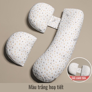 Gối bà bầu cao cấp 2 trong 1 imom, có kèm gối ôm cho bà bầu, có thể dùng được cả sau khi sinh con - GB2in1