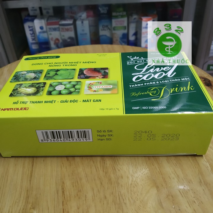 BỘT SỦI THANH NHIỆT LIVECOOL hương dưa gang hộp 10 gói | Thế Giới Skin Care
