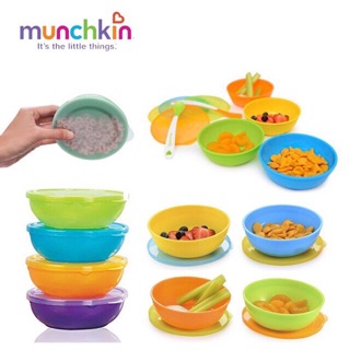 SET 2 THÌA + 4 BÁT CÓ NẮP ĐẬY MUNCHKIN