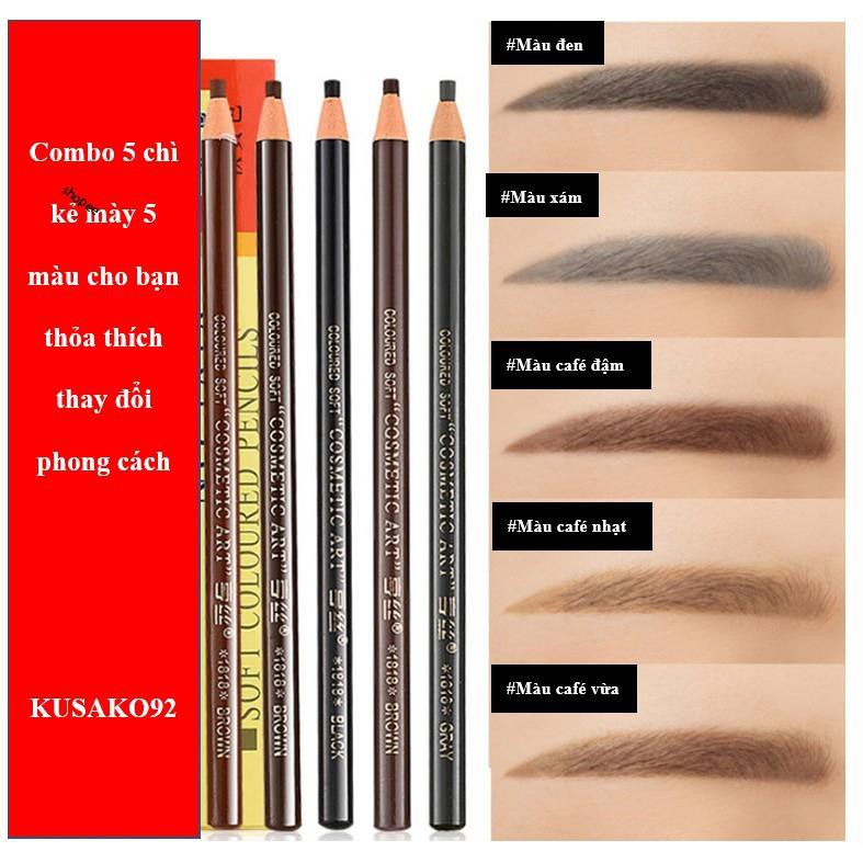 [Mua 2 tặng 1 combo] Combo 5 cây chì xé kẻ mày/ Chì kẻ lông mày/ Eyebrow pencil/ Eyebrow powder