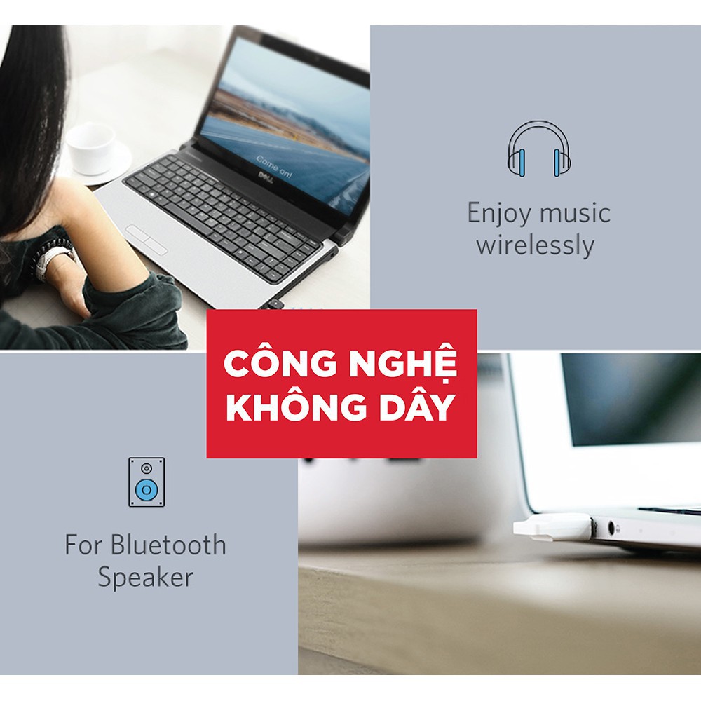 [CHÍNH HÃNG] Thiết bị USB thu Bluetooth 4.0 dùng trên máy tính và laptop UGREEN US192