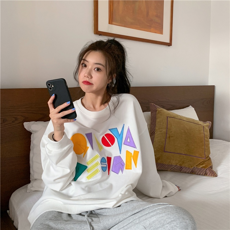 Áo Nỉ Nữ Dài Tay Cổ Tròn Thời Trang Hàn Quốc Mới | BigBuy360 - bigbuy360.vn
