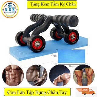 Con lăn tập bụng 4 bánh cao cấp