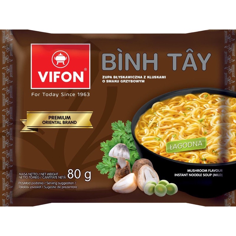 Mì chay nấm Bình Tây-80gr(24 gói/thùng)