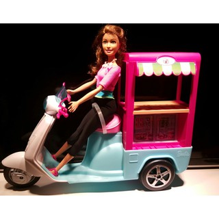 Đồ chơi xe máy bán hàng lưu động barbie FHR08