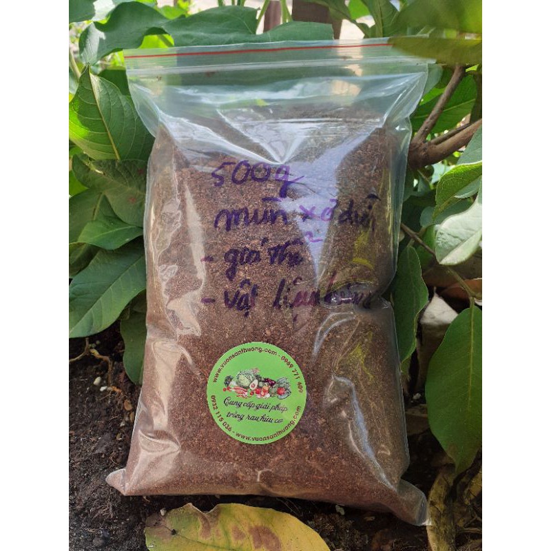 Mụn Xơ Dừa Gói 500g, Dùng Trồng Rau Mầm, Rau, Củ, Quả, Cây, Trộn Đất Cung Cấp Mùn Cho Đất