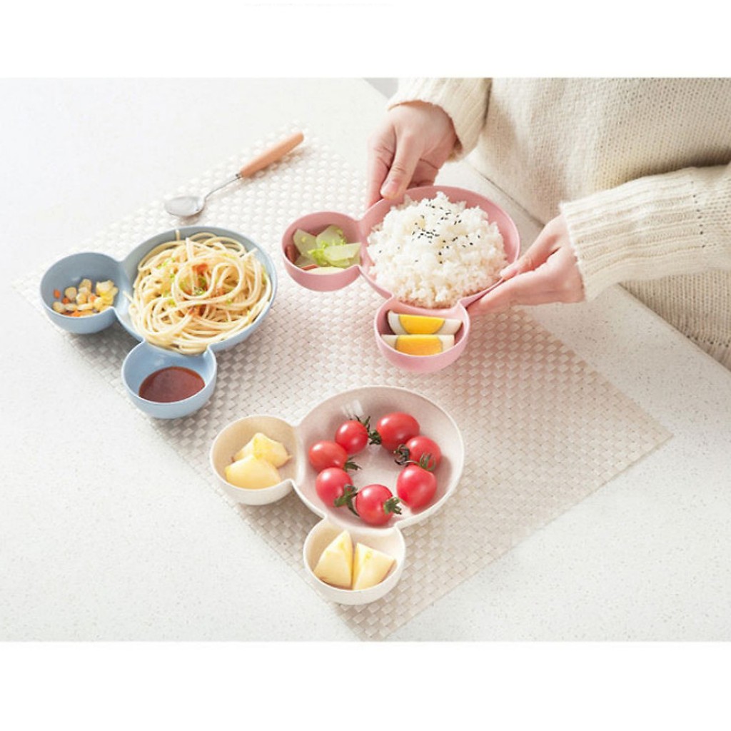 Khay ăn dặm sứ hình micky - Sứ Cao cấp