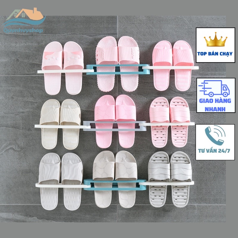 Thanh cài dép, kệ dính tường để cài dép tiện lợi