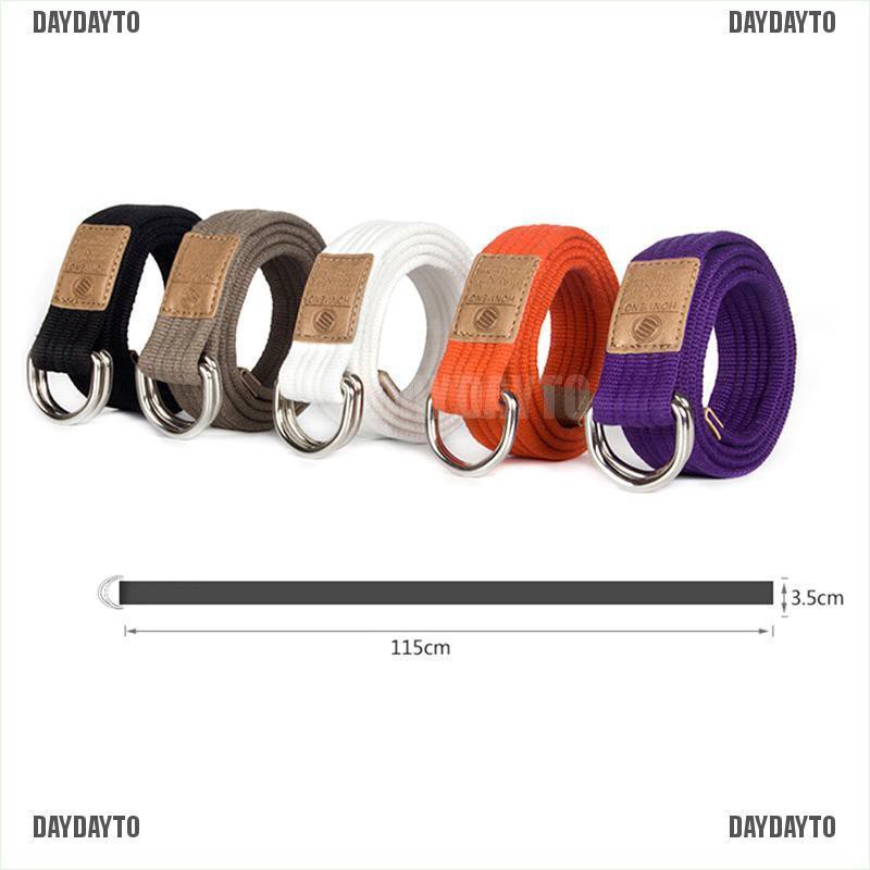 Thắt Lưng Vải Canvas Nylon Khóa Cài Đôi Kiểu Trẻ Trung