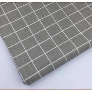Vải Bố Canvas Hoạ Tiết Caro Xám