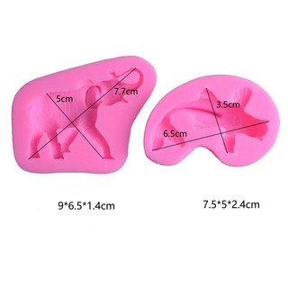 Khuôn silicon 4D Con voi 7.7*5cm