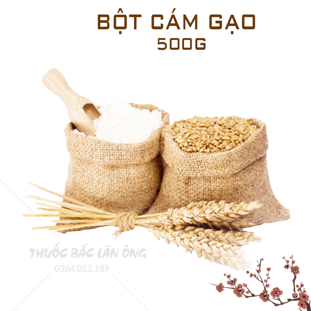 Bột cám gạo nguyên chất 500g (Cám gạo organic dưỡng trắng da) - Thuốc Bắc Lãn Ông