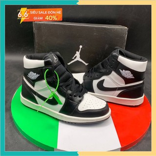 [XẢ KHO] Giày Thể Thao Jordan 1⚡️Freeship⚡️ Cao Cổ Đen Trắng Đủ Size Nam Nữ hot 2021