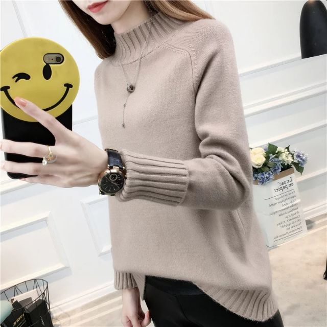 Áo len nữ; thân dài, dài tay, áo len kiểu đẹp, phong cách hàn quốc [sale 10 ) 20 %}