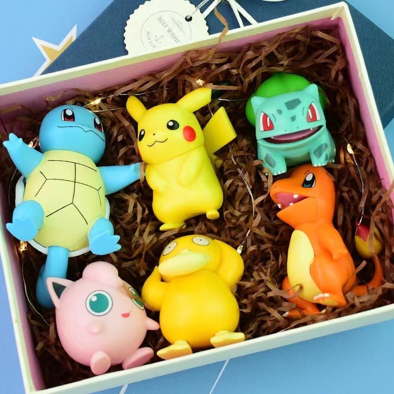 Bộ 6 Búp Bê Pokemon / Pokémon Sáng Tạo Dễ Thương Trang Trí Xe Hơi