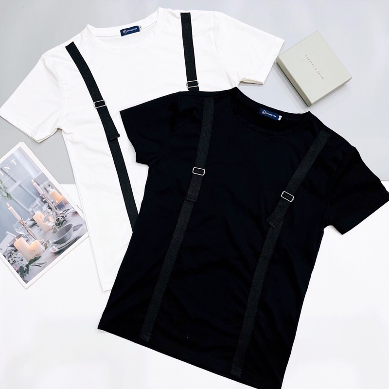 Áo thun cổ tròn nam nữ phối dây kéo 2 bên, chất vải cotton mềm mịn mát không nhăn, xù thời trang hot trend giá rẻ