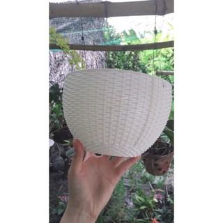 Chậu nhựa Đan mây treo