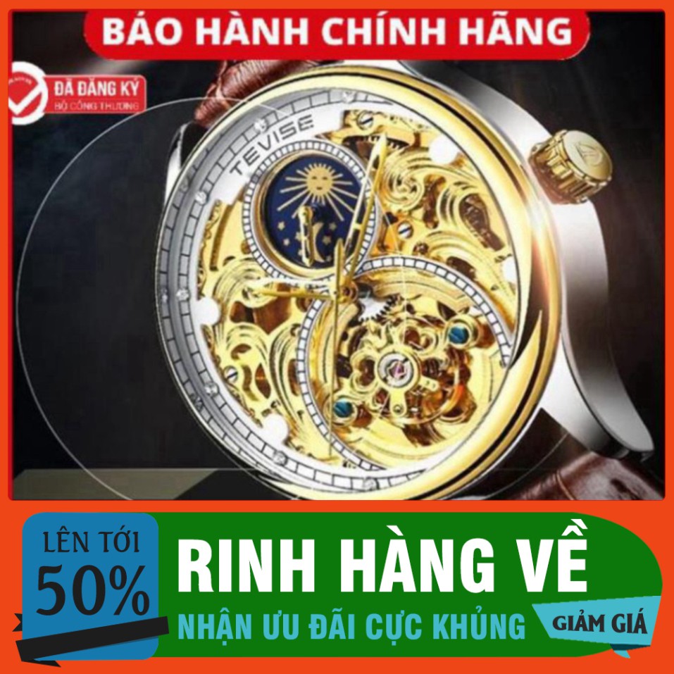 SIÊU SALE Đồng hồ Cơ Nam TEVISE LUXIS- Dây Da Cao Cấp - Quý Ông Thời Thượng HÀNG CỰC CHẤT