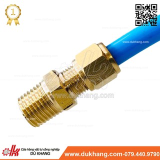 Nối đồng siết ống khí nén - ren ngoài siết cam