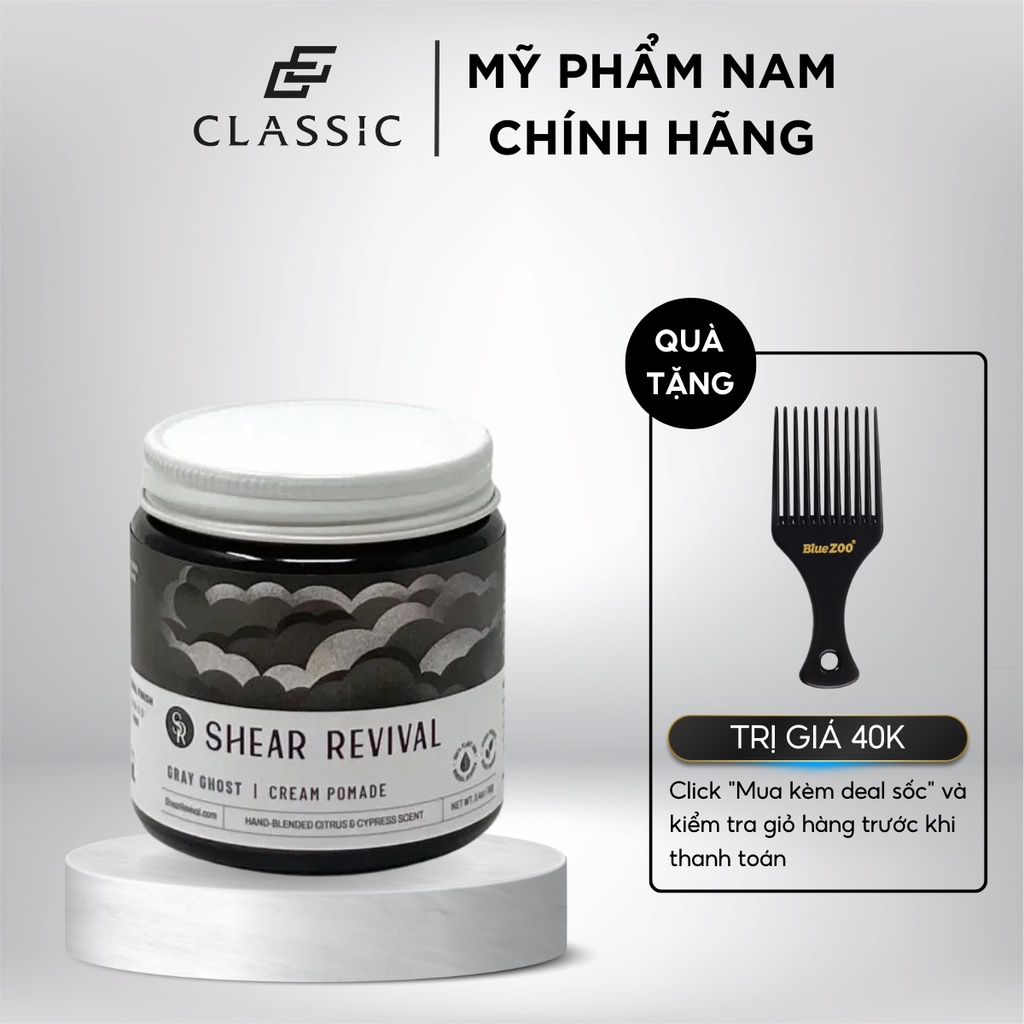 Sáp Vuốt Tóc Shear Revival Gray Ghost Cream Pomade 96gr