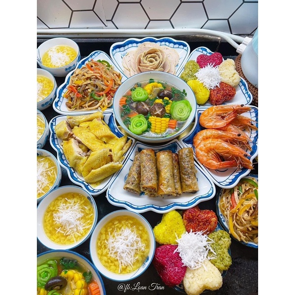 Bộ Bát Đĩa Hoa Mặt Trời Vẽ Sen Chuồn Xanh Men Trắng Chén Dĩa Sứ Cúng Gia Tiên Hoạ Tiết Vẽ Kĩ Sứ Bát Tràng Cao Cấp 2 Size