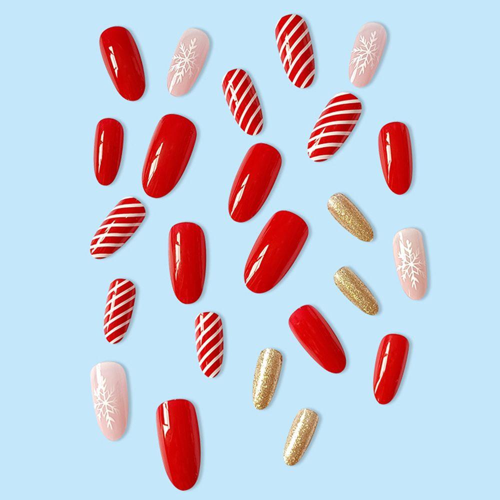 Bộ Móng Tay Giả Dài Màu Sắc Bắt Mắt Có Thể Tháo Rời