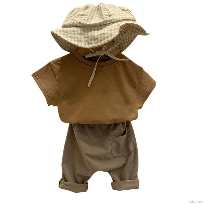 Áo thun cotton tay ngắn cho bé trai mùa hè+Quần đùi