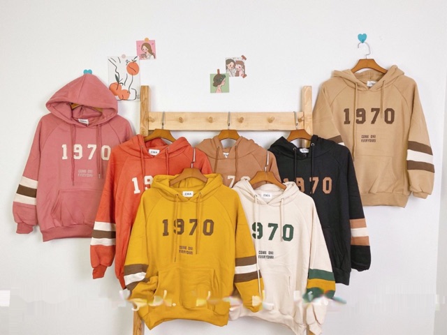 Áo mũ nỉ bông 1970