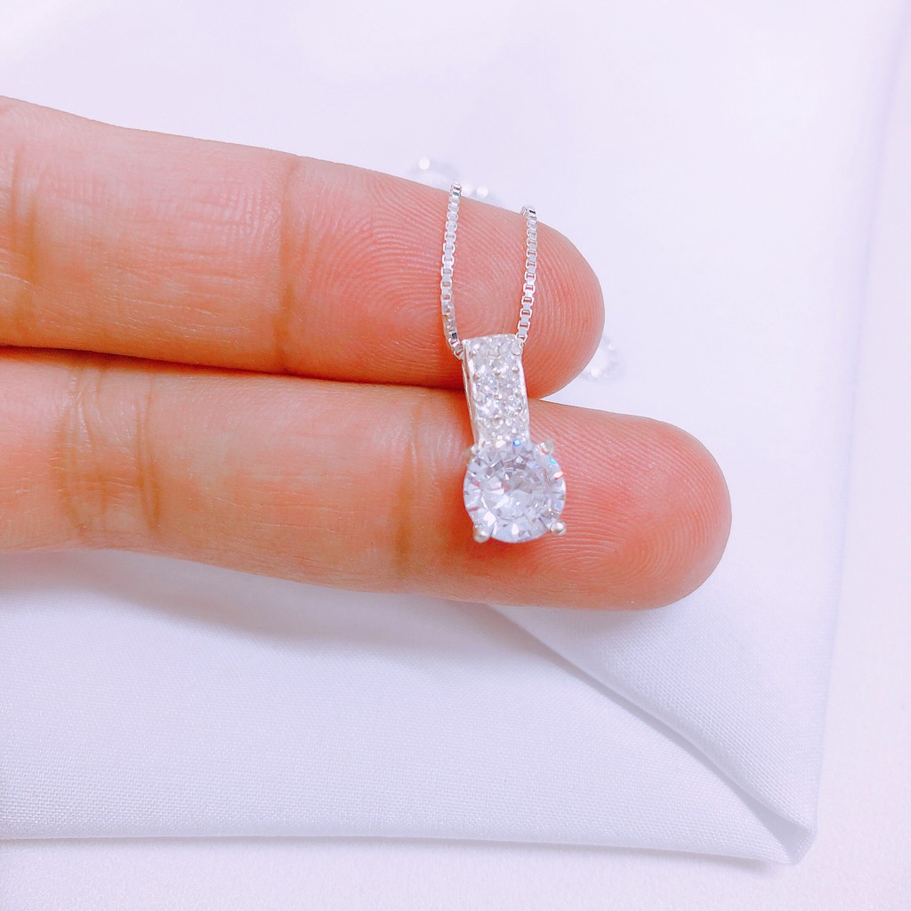 Dây chuyền nữ bạc 925 mặt đá xinh xắn/ Vòng cổ bibi silver