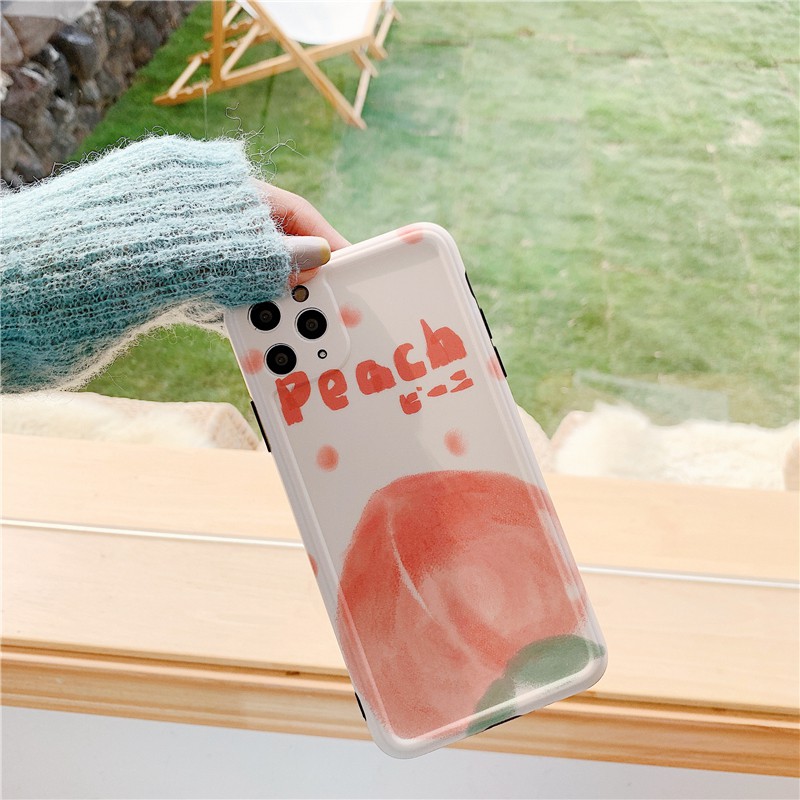 Ốp lưng iphone Đào khổng lồ IMD dày dặn viền nổi 5/5s/6/6plus/6s/6splus/7/7plus/8/8plus/x/xs/11/12/pro/max/plus/promax | BigBuy360 - bigbuy360.vn