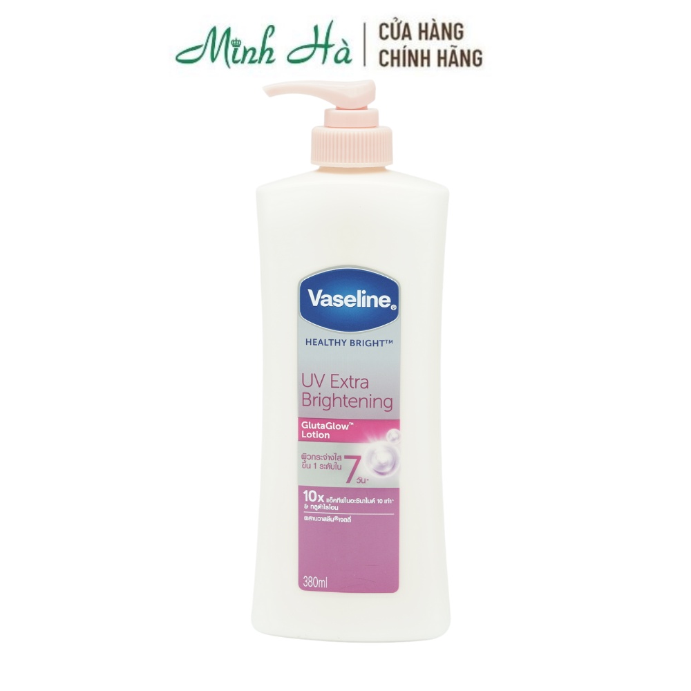 Sữa dưỡng thể Vaseline Healthy Bright UV Extra Brightening GlutaGlow Lotion 570ml nhập khẩu Thái Lan