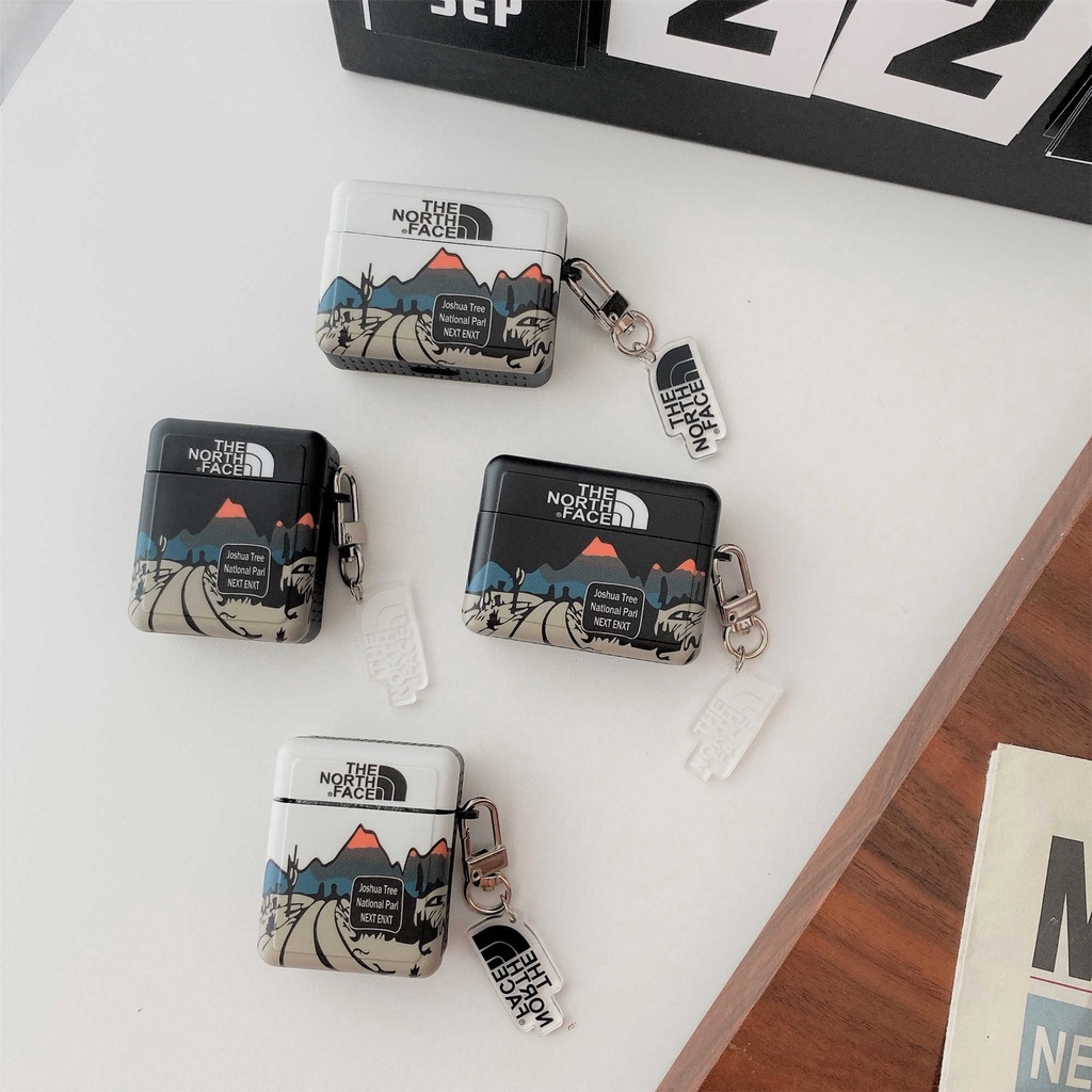 Vỏ Bảo Vệ Hộp Sạc Tai Nghe Airpods 1 / 2 Airpods 3 Pro Không Dây Chất Liệu IMD Mềm Họa Tiết The North Face